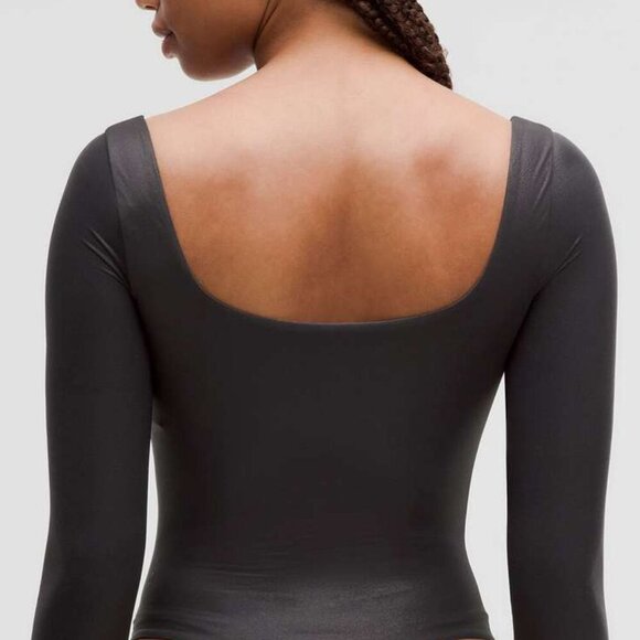 Lululemon NWT Wundermost Ultra-Soft Nulu Square-Neck Long-Sleeve Bodysuit Size S - Picture 2 of 10